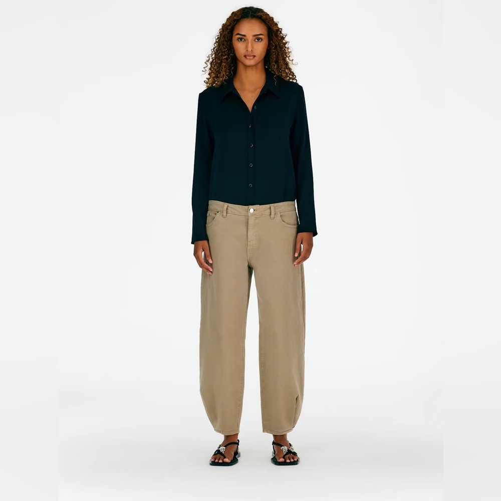 Tibi Cotton Drill Brancusi Dark Clay • 29